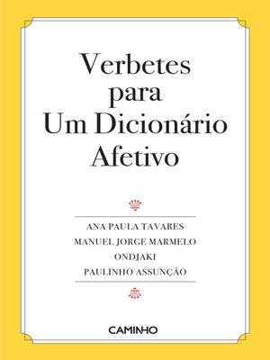 cover image of Verbetes para Um Dicionário Afetivo